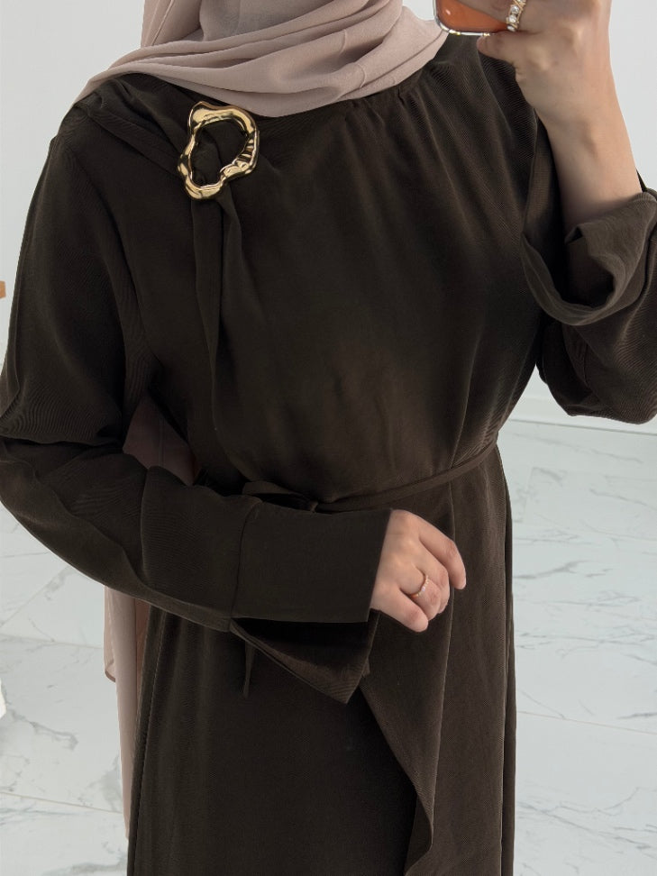 Sana Grace Dress Brown