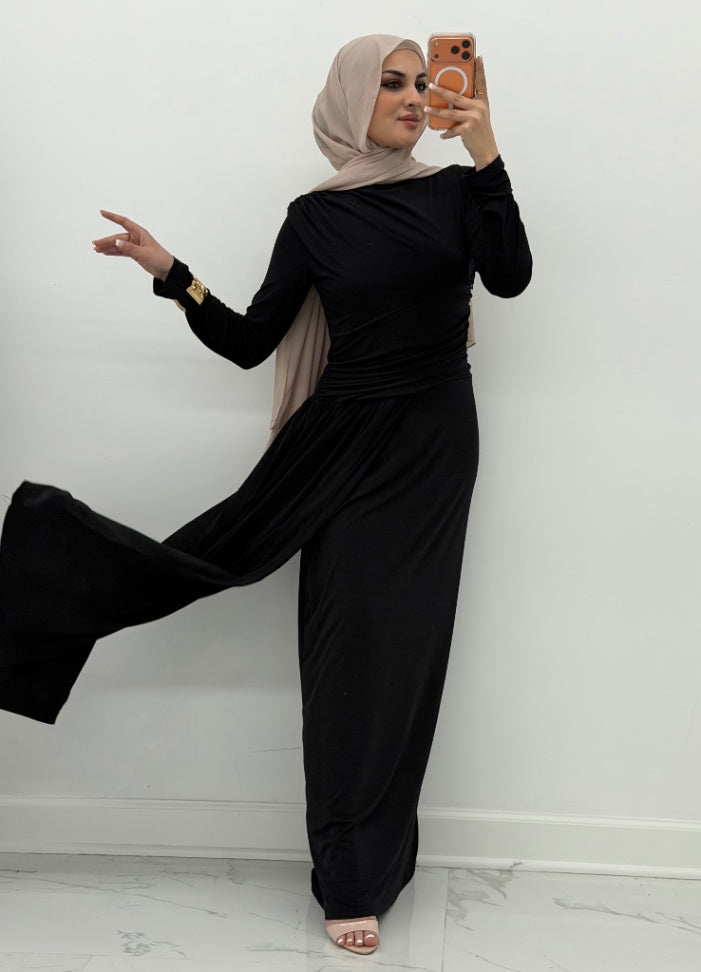 Sienna Drape Dress Black