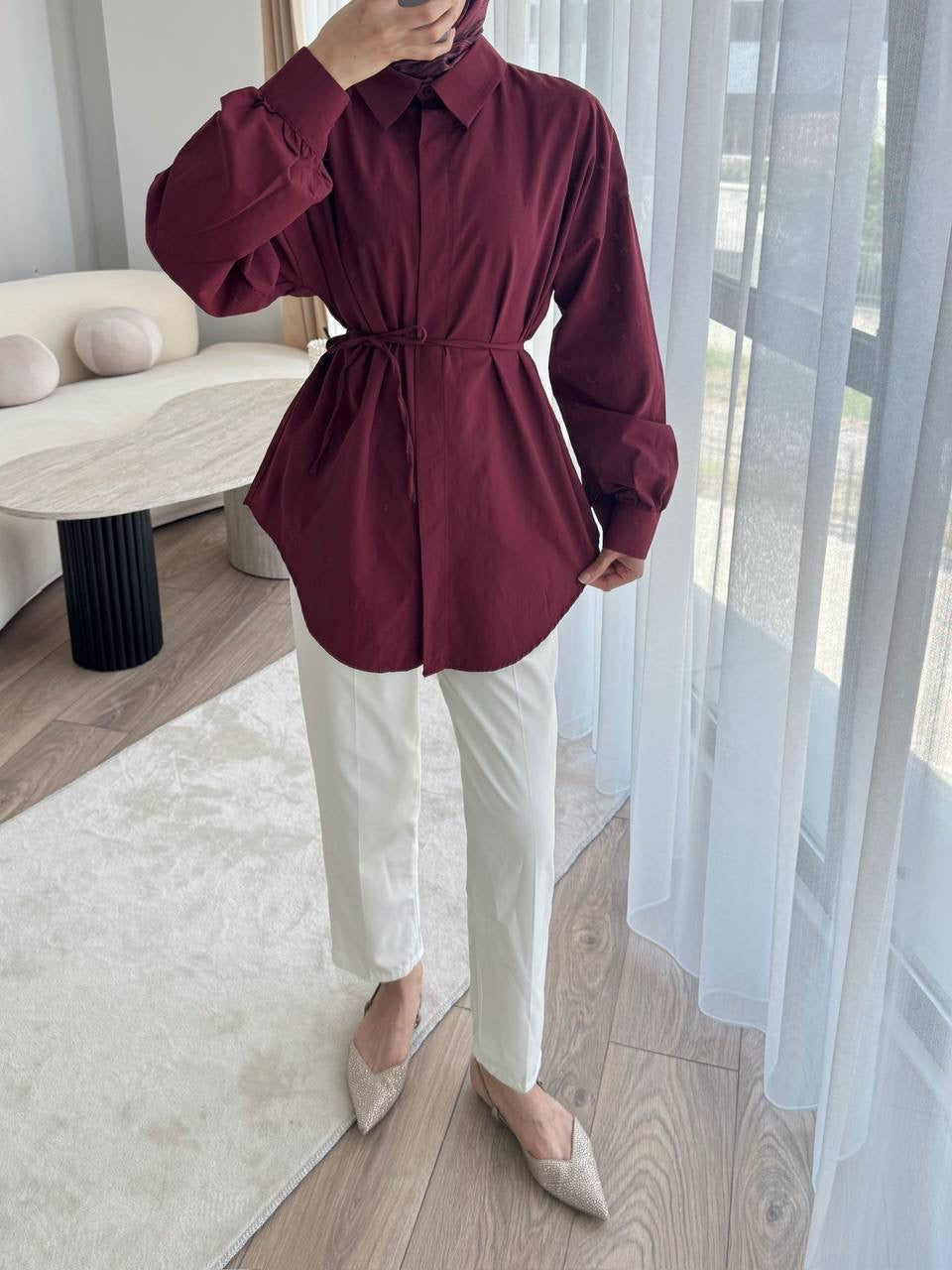 Button down shirt  Burgundy